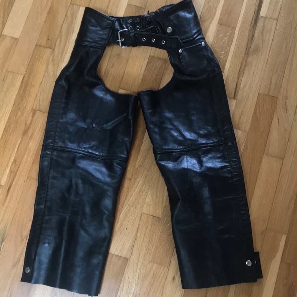 Black Leather Chaps